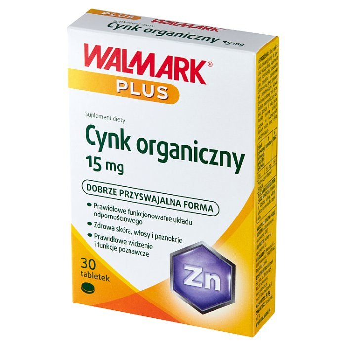 Cynk organiczny 15 mg 30 tabletek