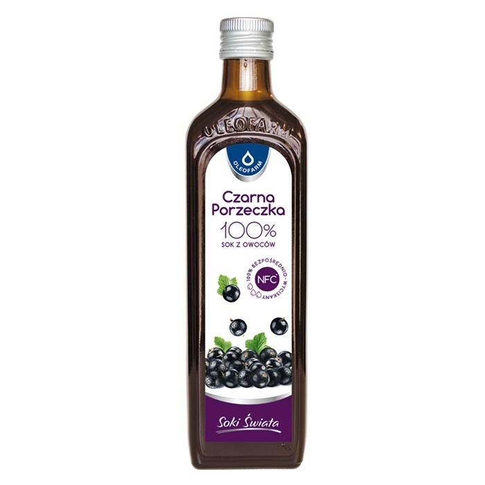 Oleofarm Czarna Porzeczka 100% sok, 490 ml