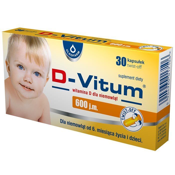 D-Vitum 600 j.m. 30 kapsułek twist-off