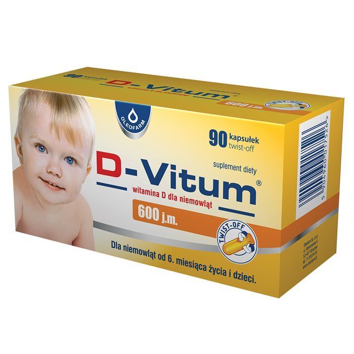 D-Vitum 600 j.m. 90 kapsułek twist-off