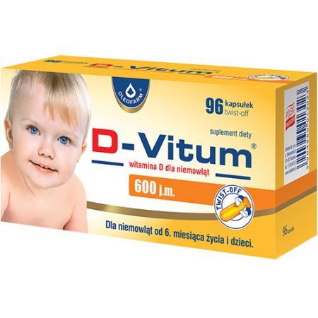 D-Vitum 600 j.m 96 kapsułek typu "twist off"
