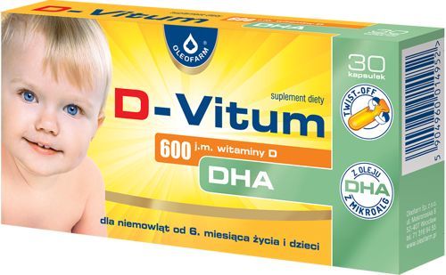 D-Vitum 600 j.m D + DHA 30 kapsułek twist off