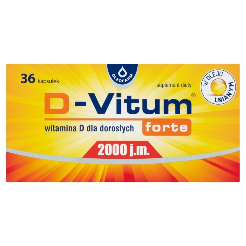 D-Vitum Forte 2000 j.m. kapsułki, 36 szt.