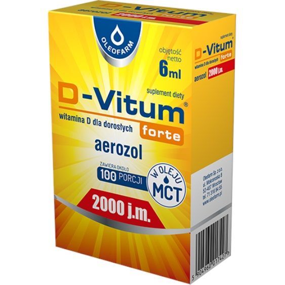D-Vitum Forte 2000 j.m. aerozol, 6 ml