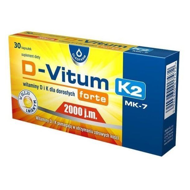 D-Vitum forte 2000 j.m. K2 30 kapsułek