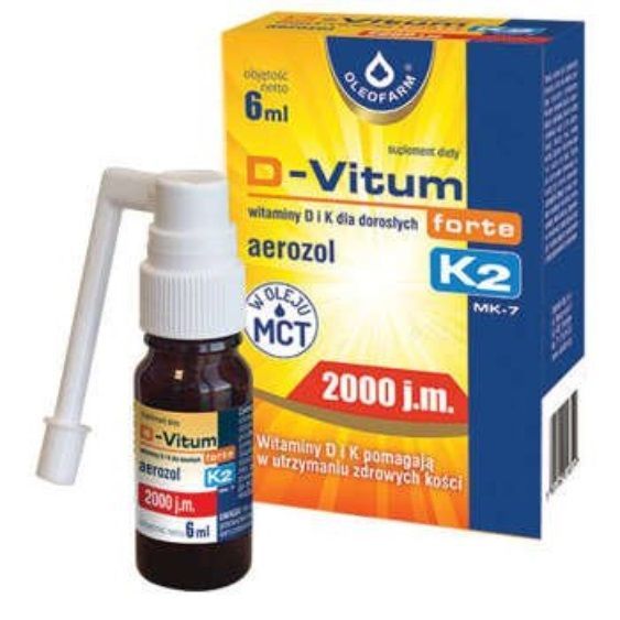 D-Vitum Forte 2000 j.m. + K2 aerozol, 6 ml