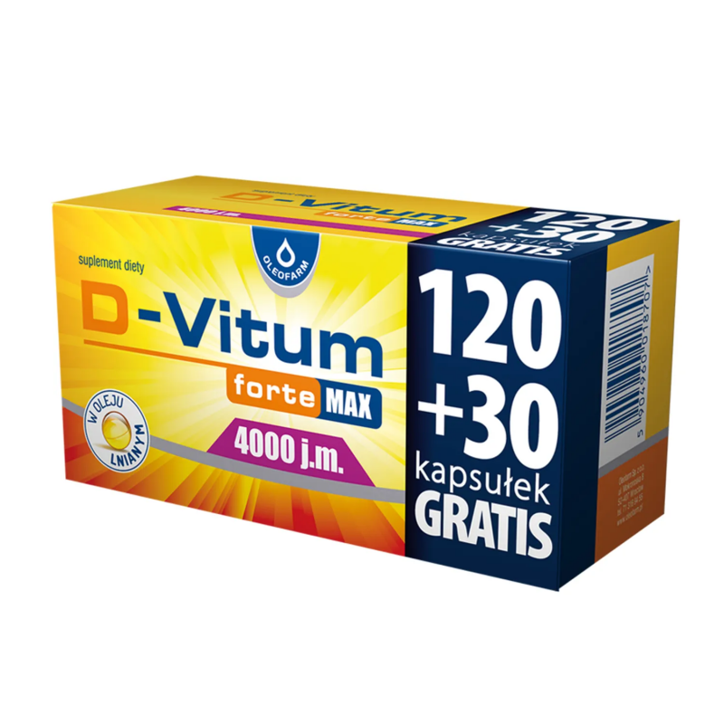 D-Vitum forte Max 4000 j.m. kapsułki, 150 szt.