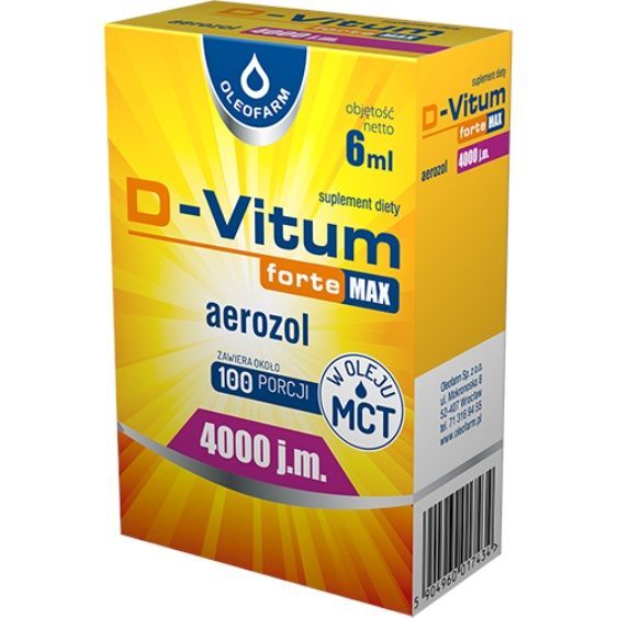 D-Vitum forte Max 4000 j.m. aerozol, 6 ml