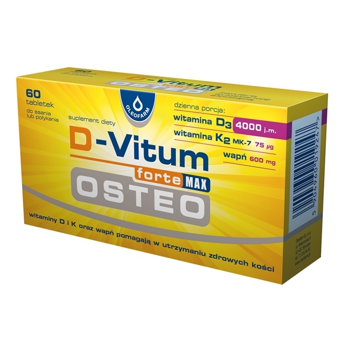 D-Vitum Forte Max OSTEO 60 tabletek do ssania