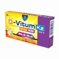 D-Vitum Forte Ultra 4000 j.m. 200 µg K2 kapsułki, 60 szt.