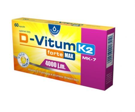 D-Vitum K2 forte Max 4000 j.m. 60 kapsułek