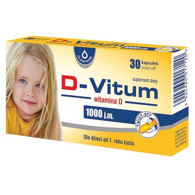 D-Vitum Witamina D 1000 j.m. 30 kapsułek twist-off