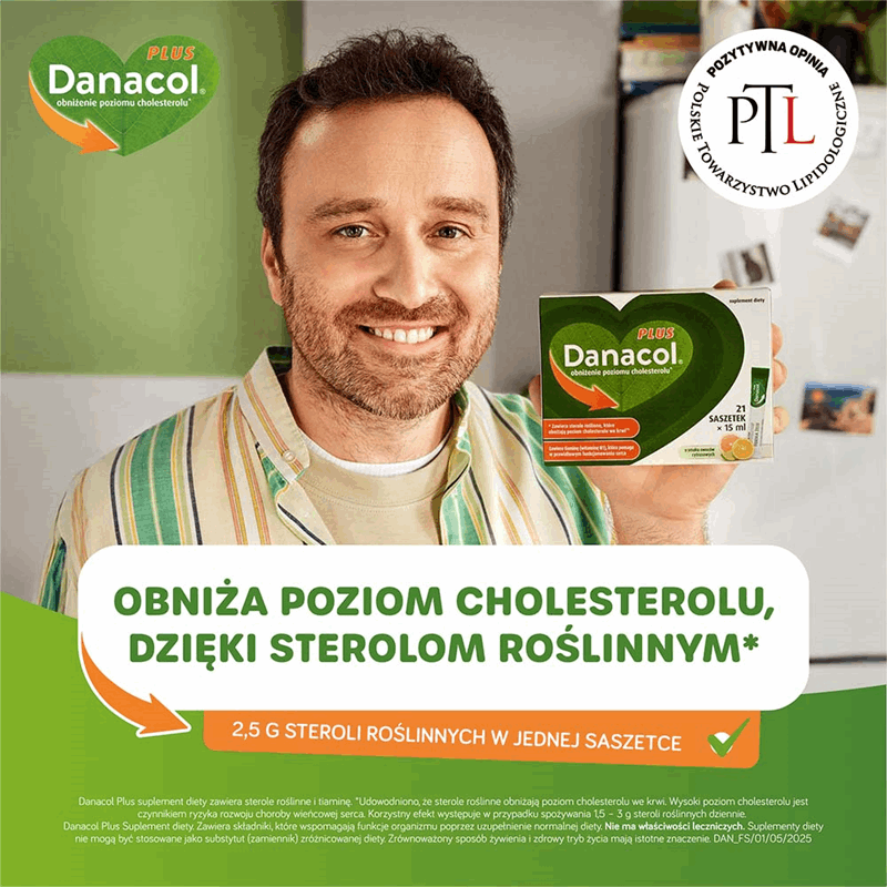Danacol Plus żel doustny w saszetkach 15 ml na cholesterol, 21 szt.