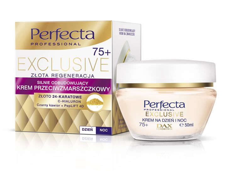 Dax Perfecta Exclusive 75+ silnie odbudowujący krem przeciwzmarszczkowy, 50 ml