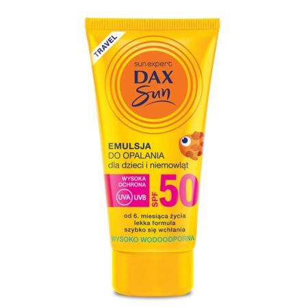 DAX SUN Travel Emulsja do opalania dla dzieci i niemowląt SPF50 50 ml