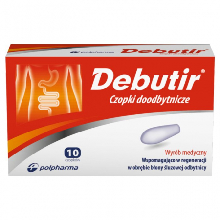 Debutir 300 mg 10 czopków