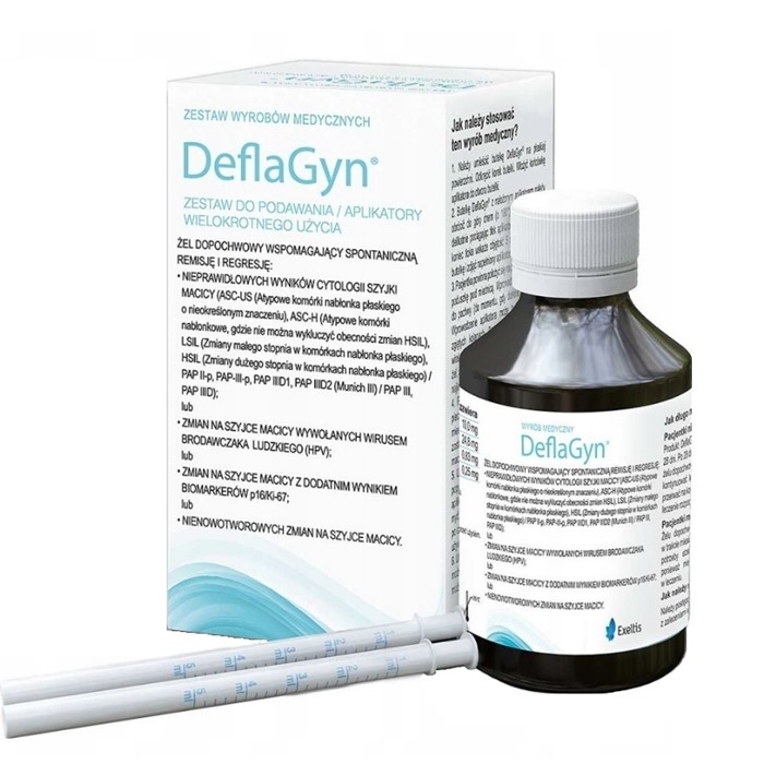 DeflaGyn Zestaw Żel dopochwowy 150 ml + 2 aplikatory