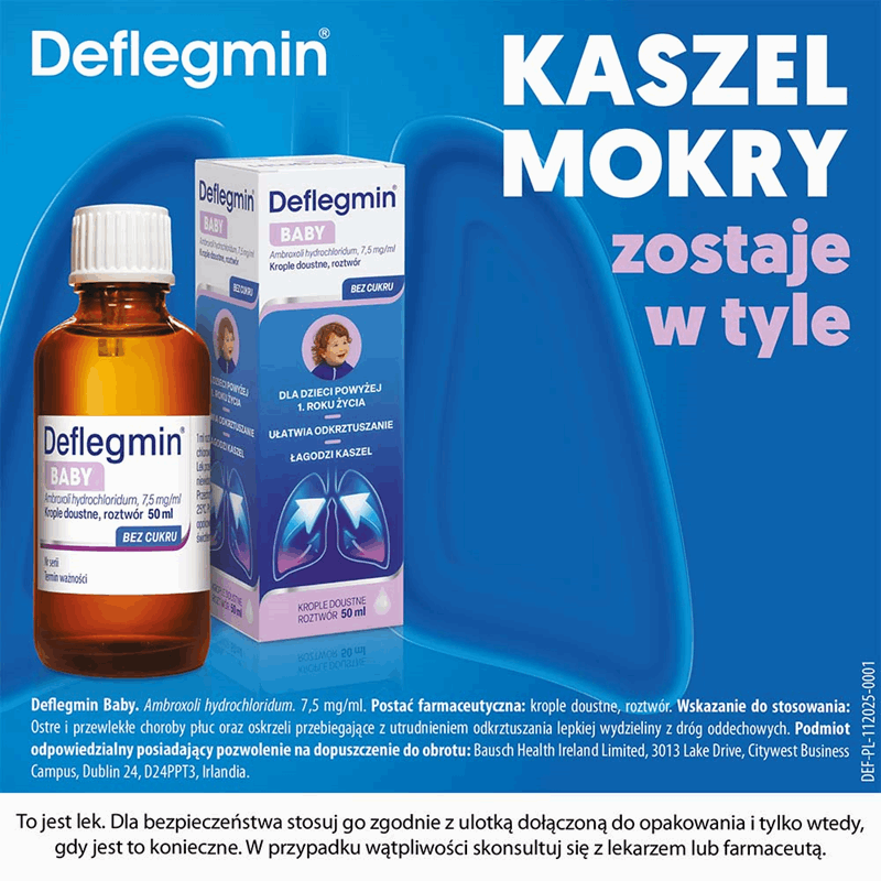 Deflegmin Baby 7,5 mg/ml krople doustne, 50 ml
