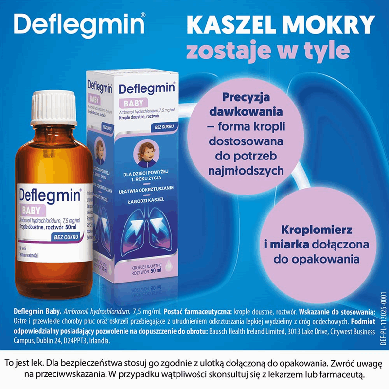 Deflegmin Baby 7,5 mg/ml krople doustne, 50 ml