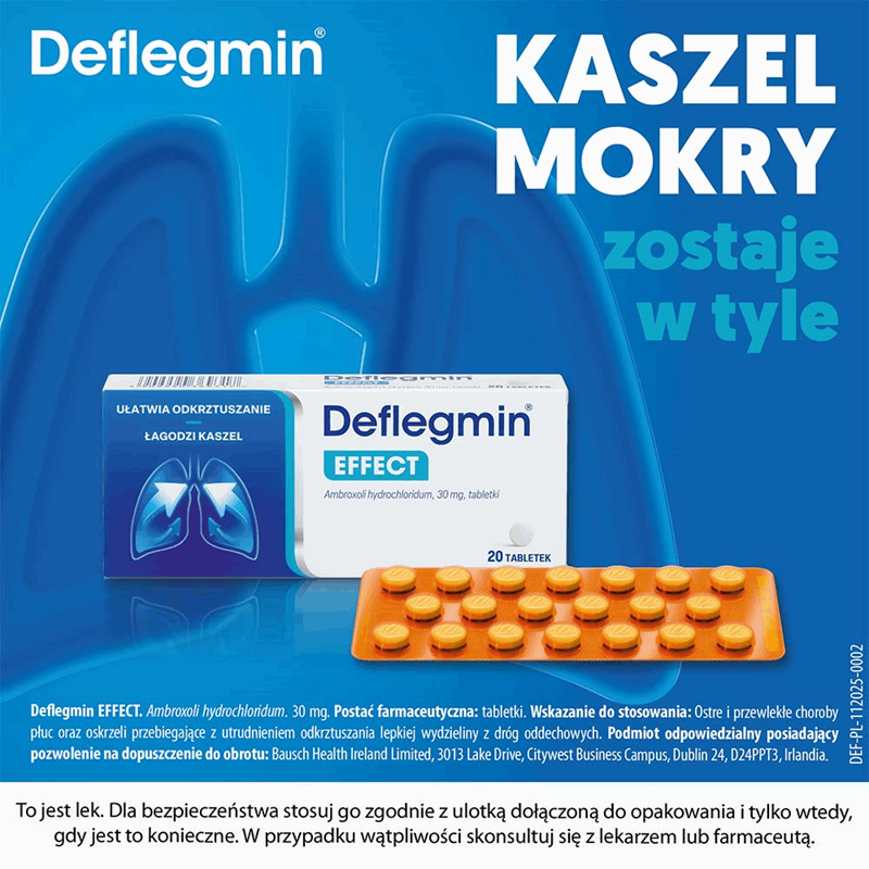 Deflegmin Effect 30 mg tabletki, 20 szt.