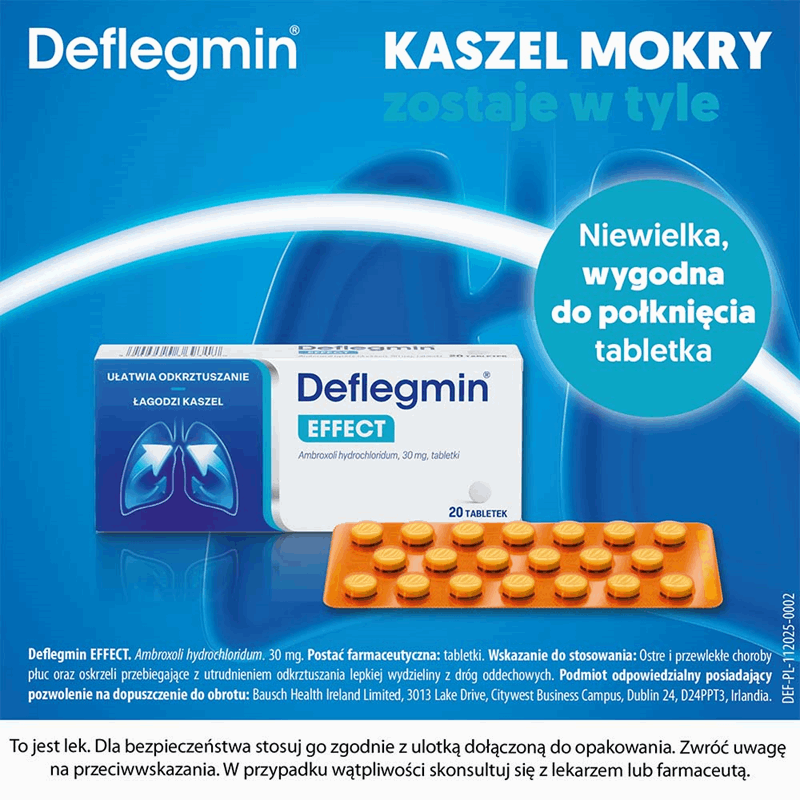 Deflegmin Effect 30 mg tabletki, 20 szt.