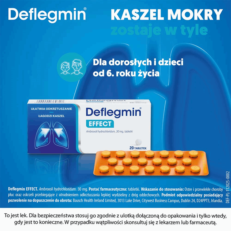 Deflegmin Effect 30 mg tabletki, 20 szt.