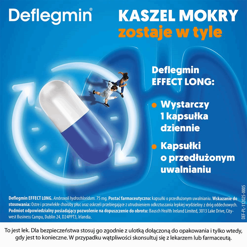 Deflegmin Effect Long 75 mg kapsułki o przedłużonym uwalnianiu, 10 szt.