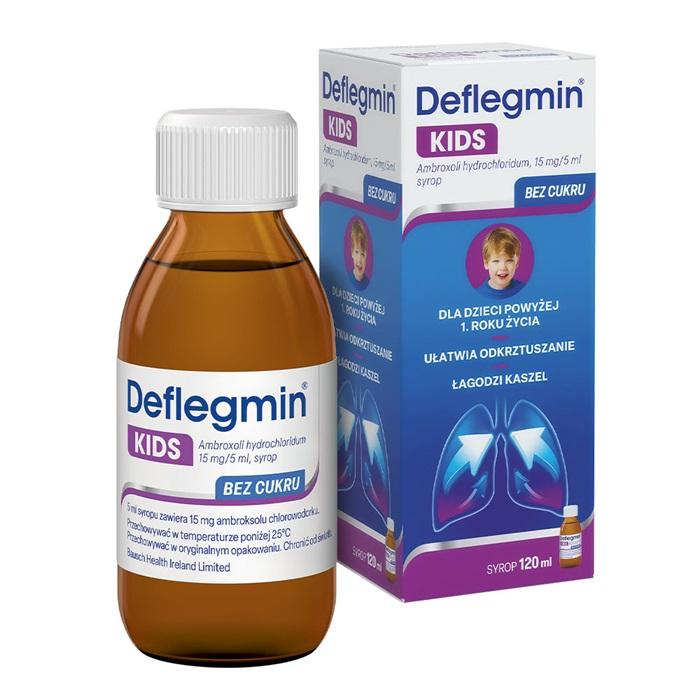 Deflegmin Kids 15 mg/5 ml syrop na kaszel dla dzieci, 120 ml