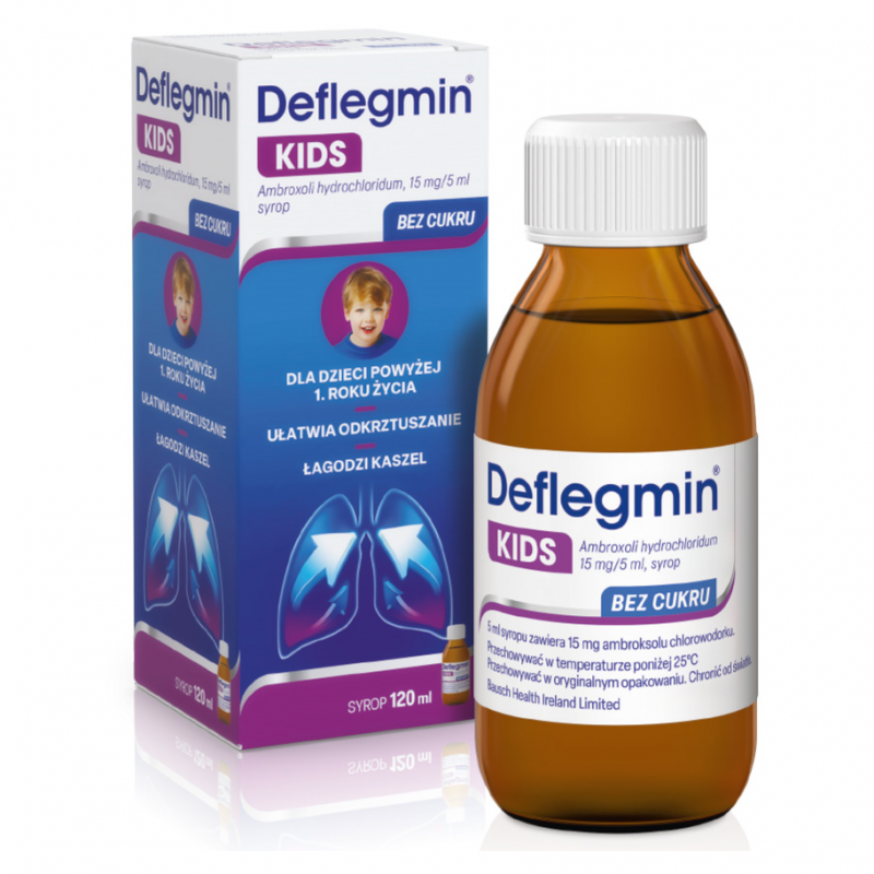 Deflegmin Kids 15 mg/5 ml syrop, 120 ml