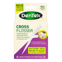 DenTek Cross Flosser Wykałaczki z nicią dentystyczną, 30 szt.