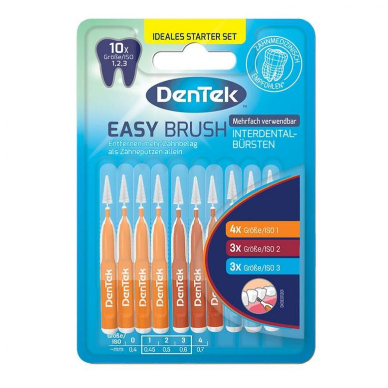 DenTek Easy Brush szczoteczki do przestrzeni międzyzębowych Mix, 10 szt.