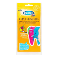 DenTek Kids Fun Flossers Wykałaczki z nicią dentystyczną dla dzieci, 40 szt.