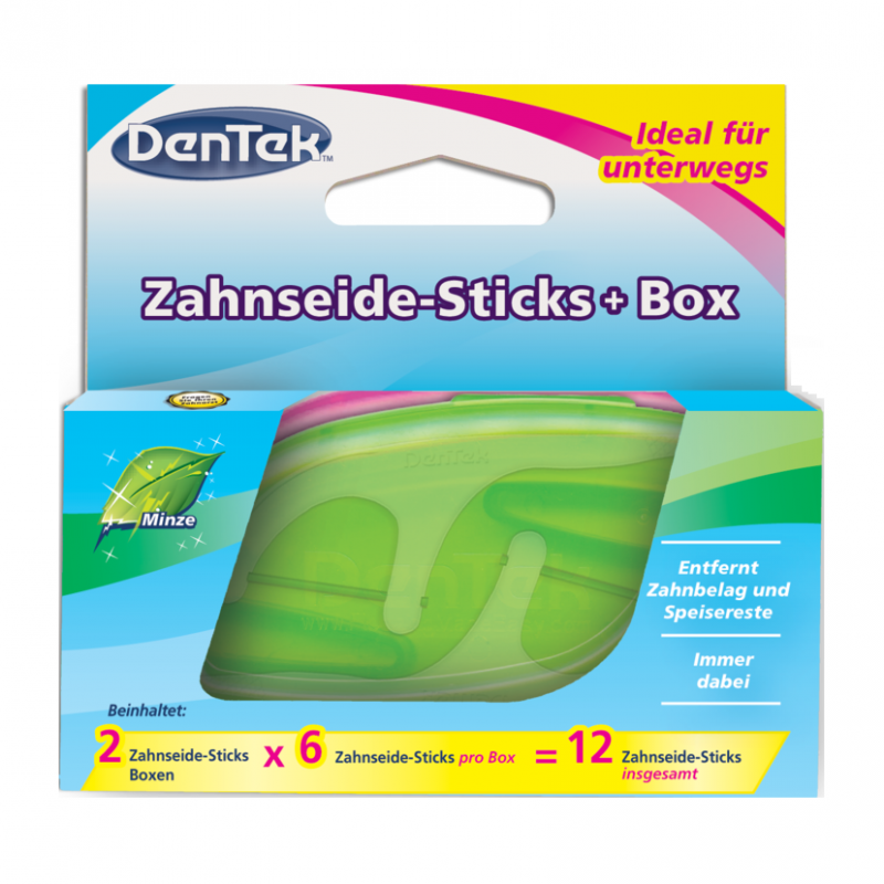 DenTek On The Go Wykałaczki z nicią dentystyczną w etui, 12 szt.