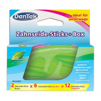 DenTek On The Go Wykałaczki z nicią dentystyczną w etui, 12 szt.