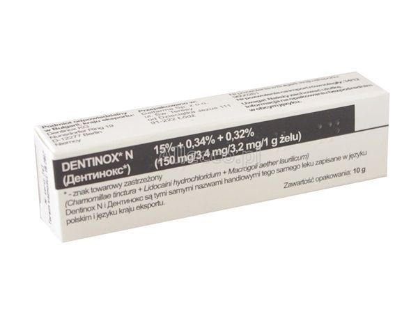 Dentinox N żel 10 g IMPORT RÓWNOLEGŁY