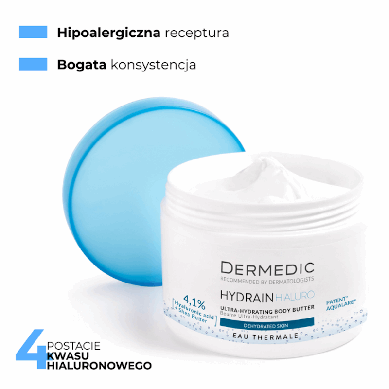 Dermedic Hydrain 3-Hialuro Masło Ultranawadniające, 225 ml