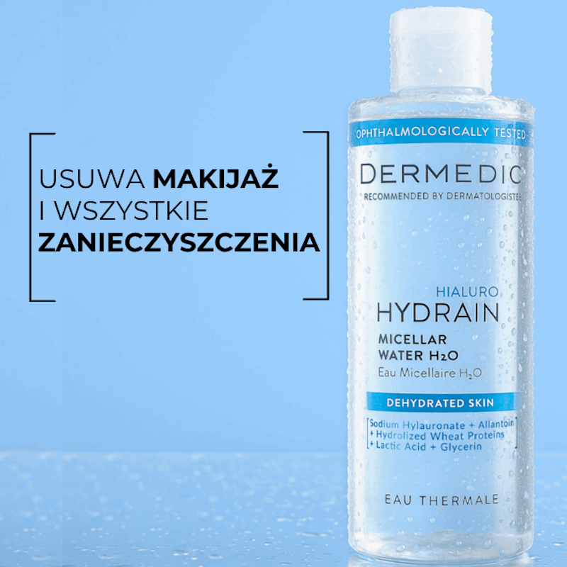 Dermedic Hydrain 3 Hialuro płyn micelarny H2O, 500 ml