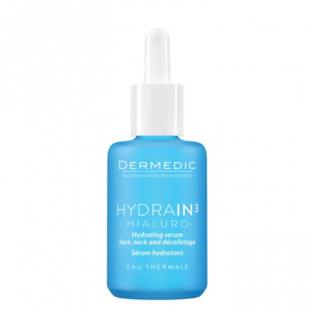 DERMEDIC HYDRAIN 3 HIALURO Serum nawadniające twarz, szyję i dekolt 30 ml