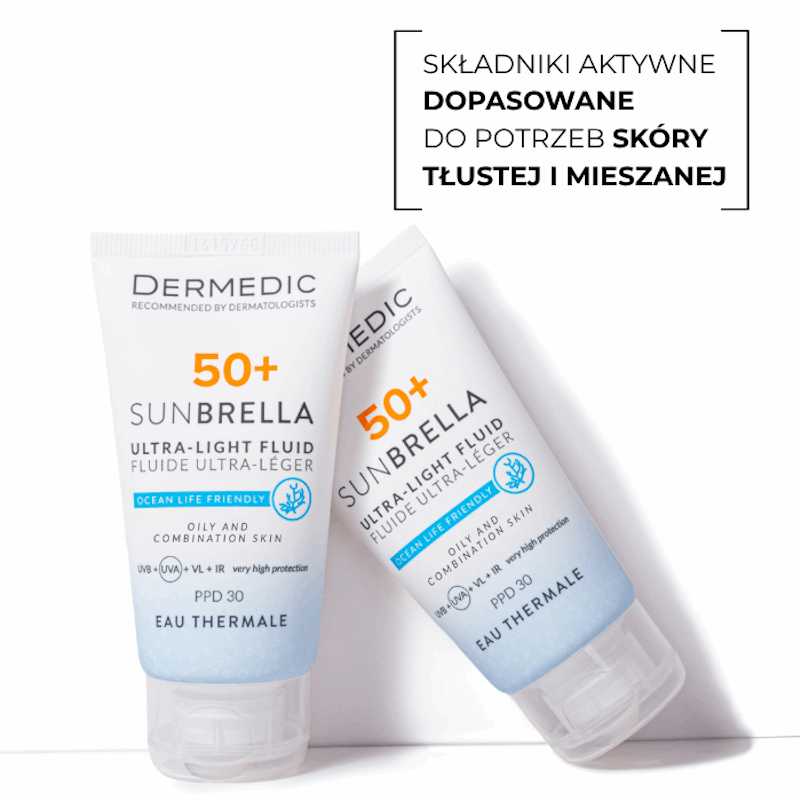 Dermedic Sunbrella krem ochronny do twarzy (skóra tłusta i mieszana), SPF50, 50 g