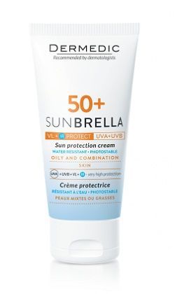 DERMEDIC SUNBRELLA Krem ochronny do twarzy (skóra tłusta i mieszana) SPF50 50 g