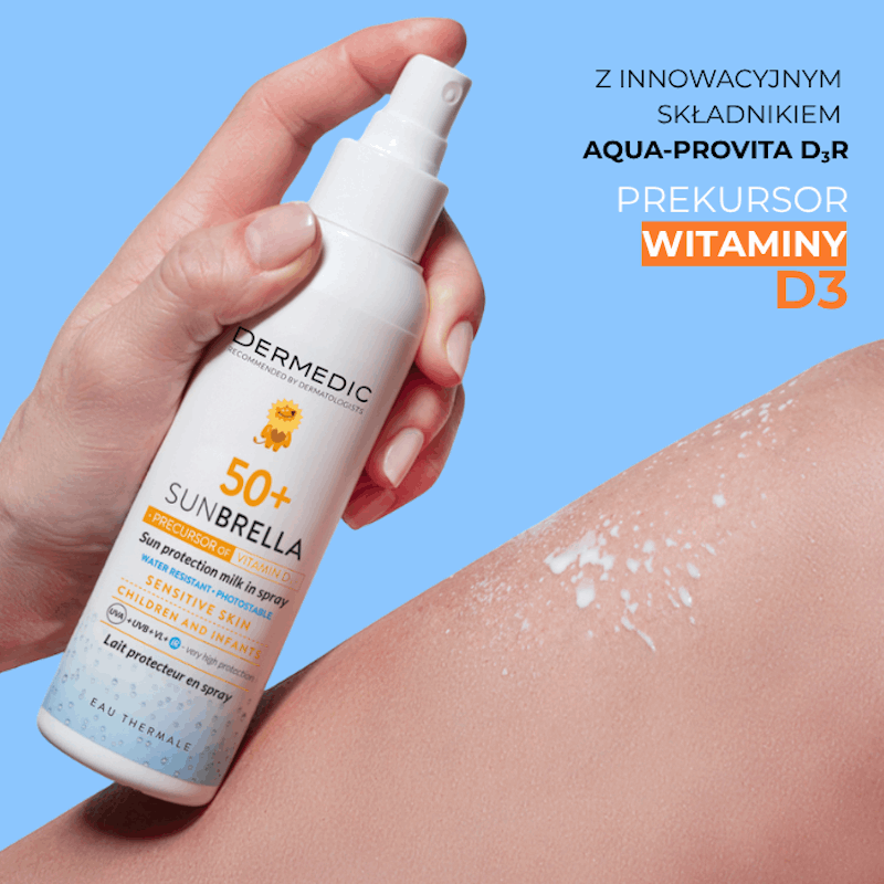 Dermedic Sunbrella mleczko ochronne dla dzieci w sprayu SPF50+, 150 ml