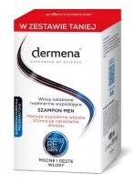 DERMENA Men Szampon hamujący wypadanie włosów dla mężczyzn, 2 x 200 ml