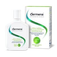 DERMENA PLUS Szampon przeciwłupieżowy hamujący wypadanie włosów 200 ml