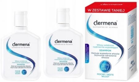 DERMENA Szampon hamujący wypadanie włosów 2 x 200ml