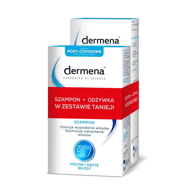Dermena Zestaw przeciw wypadaniu włosów (szampon, 200 ml + odżywka, 200 ml), 1 szt.