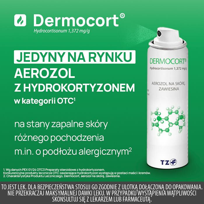 Dermocort 1,372 mg/g aerozol na skórę 38,25 g
