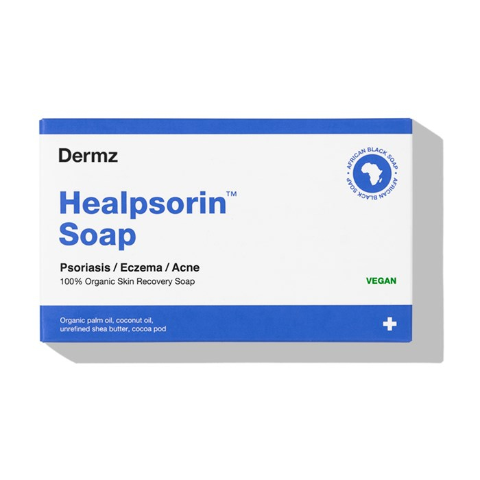 Dermz Healpsorin czarne mydło afrykańskie na łuszczycę i trądzik, 100 g