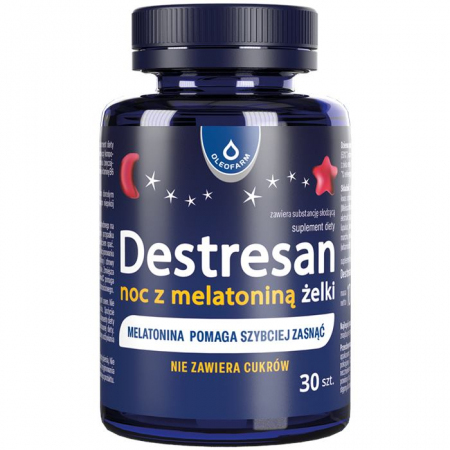 Destresan Noc żelki z melatoniną na sen, 30 szt.