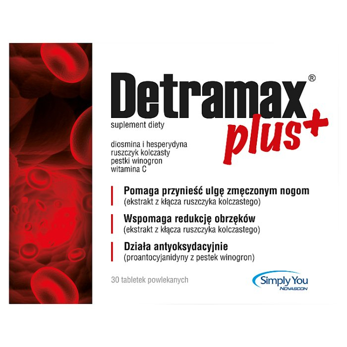 Detramax Plus 30 tabletek powlekanych / krążenie / żylaki