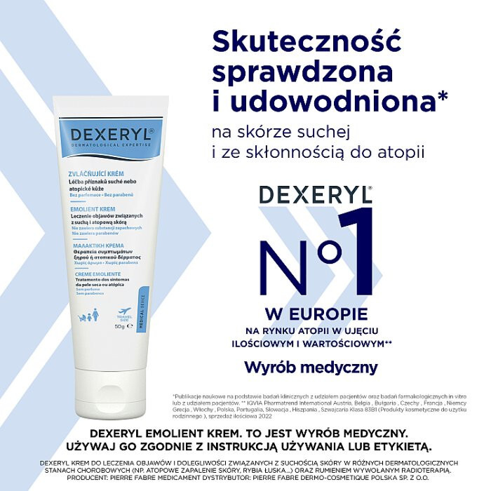Dexeryl krem emolient do skóry suchej i atopowej, 50 g